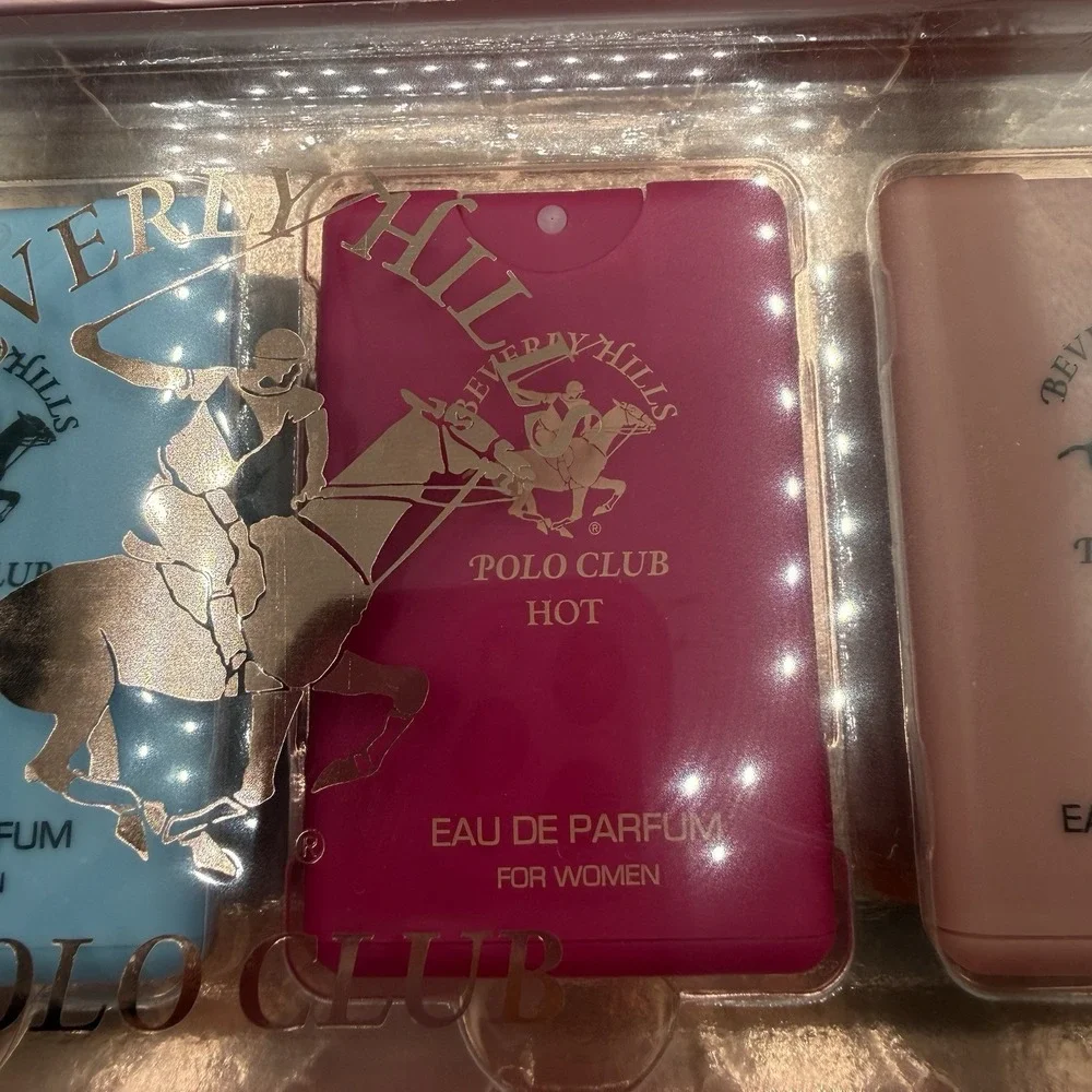 Beverly Hills Polo Club Womens Pocket Fragrance 4‎ Set Travel, Sexy, Hot, Blue